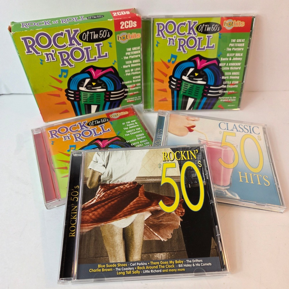 Rock n Roll of the 50s CD Lot Madacy Direct Source 4 Titles 5 Discs Total